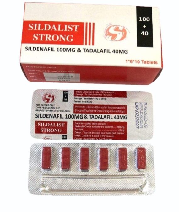 Sildalist Strong Tablet (sildenafil 100mg/tadalafil 40mg)